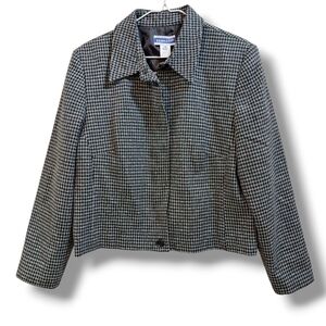 Vintage Pendleton Wool blazer Womens 14 Petite Jacket Wool Blend Lined Full Zip